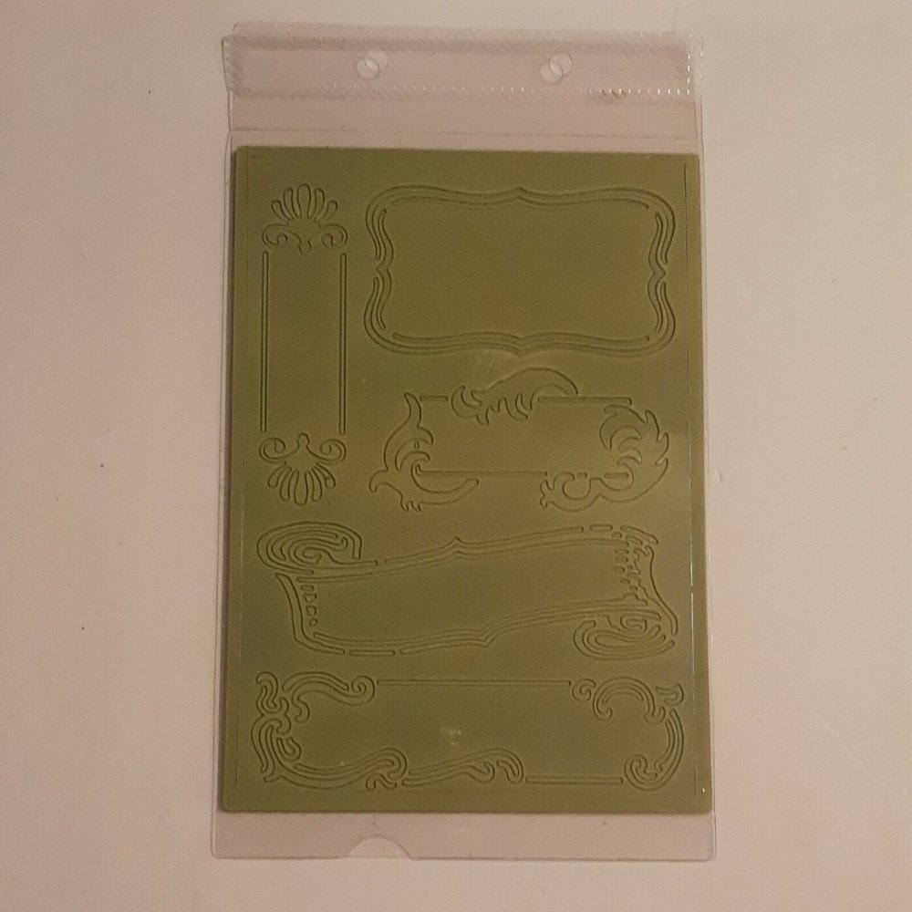 Cuttlebug Fanciful Labels Embossing Folder 5 Variations - Picture 8 of 11